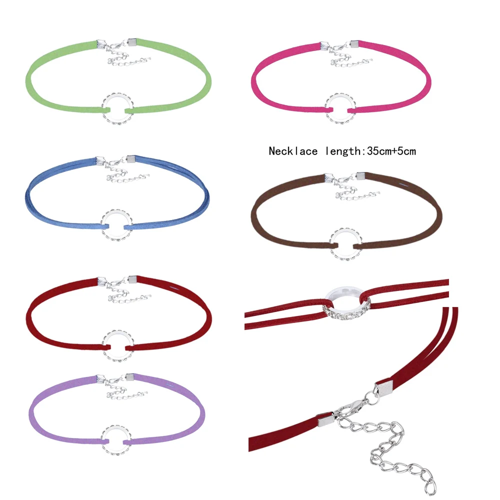 

Fashion Choker Necklace For Women Velvet Chokers Round Necklaces Chocker Tattoo Collar Party Jewelry Steampunk Choker