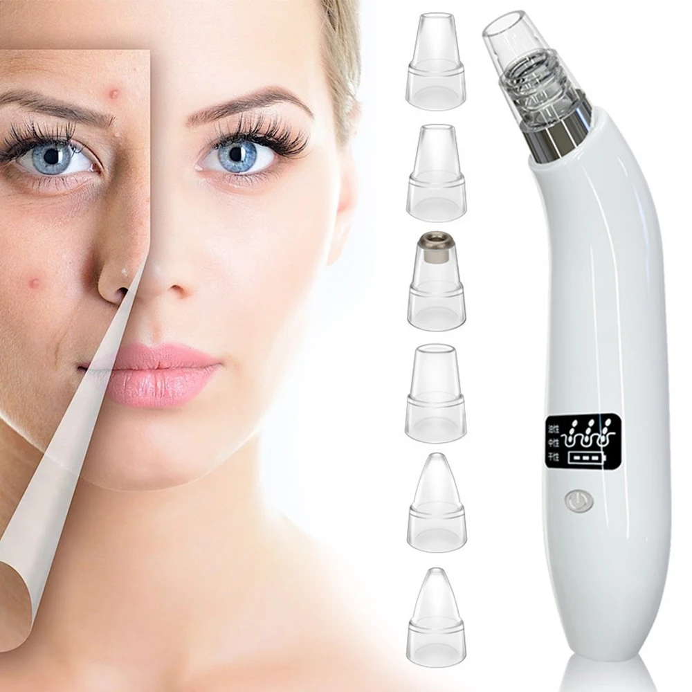 

Electric Black Dots Vacuum Extractor Point Noir Cleaner Pore Cleaning Cleanser Skin Care LCD Blackhead Remover Acne Cleaner