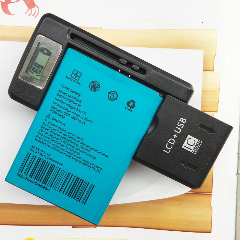 

1PCS New Battery For Umi Rome/ Umi Rome X 2500mAh Mobile Phone Battery With 1PCS LCD Desktop Charger
