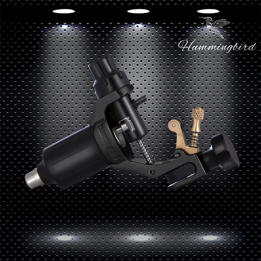 

Brand New Hummingbird Rotary Tattoo Machine Gun Swiss Power Motor + RCA Jack Cord Supply Black V1