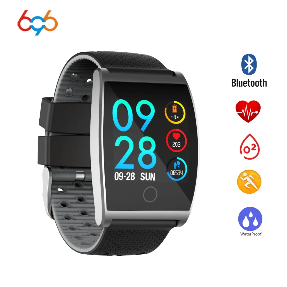 

696 QS05 Bluetooth Sports SmartWatch Heart Rate Blood Pressure Oxygen Alarm Clock Tracker for Android & IOS Smart band Bracelet