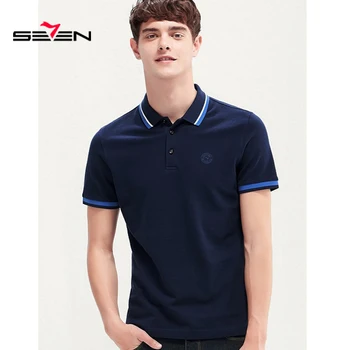 

Seven7 2019 New Men Polo Casual Male Polo Shirt Men's Summer Business Shirt Short Sleeves Turn-down Collar Shirt 116T50200