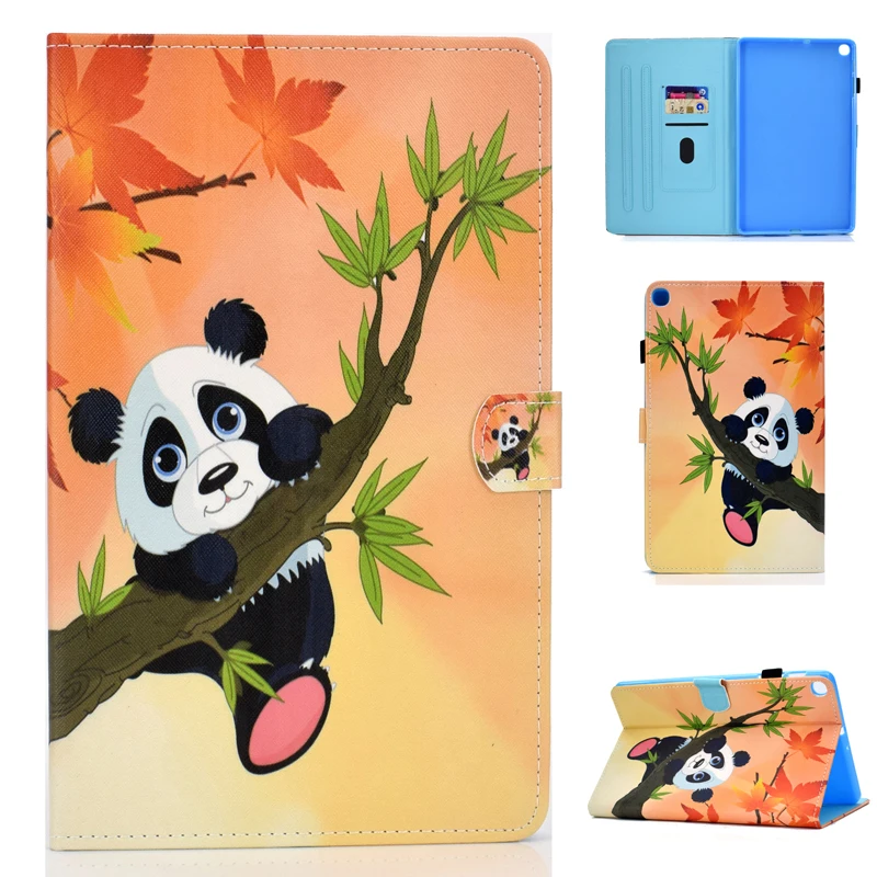 

Nice Cute Case for 2019 Samsung Galaxy Tab A 10.1 inch Stand Cover SM-T510 T515 T510N Owl Butterfly Cat Elephant Printing Shell