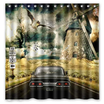 

Supernatural Acted By Jared Padalecki& Jensen Ackles Printed Waterproof Polyester Bath Shower Curtain/Bath Curtain( 180X180CM)