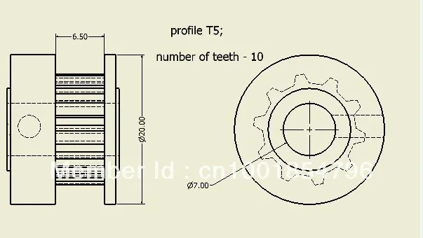 t5 timing pulley