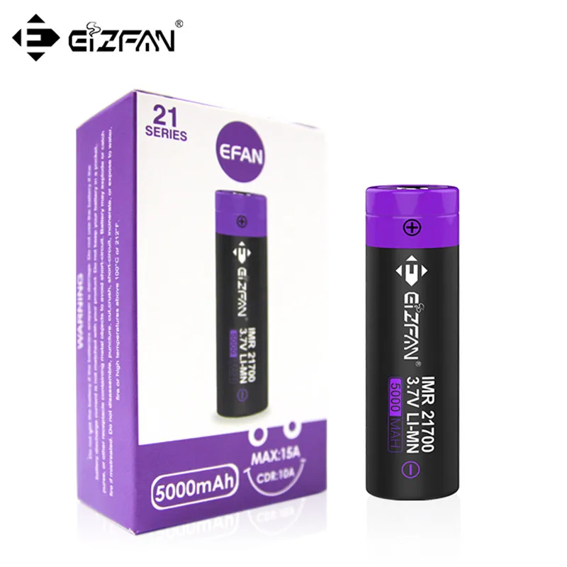 EIZFAN 21700 батарея 5000 мАч 15A для Joyetech ESPION Solo Vaporesso Armour Pro Geekvape Blade Eleaf iStick Pico S Mod
