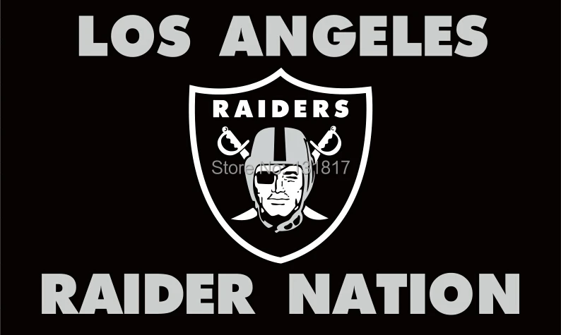 nfl flag Los Angeles raider nation flag 3ft x 5ft polyester NFL banner ...