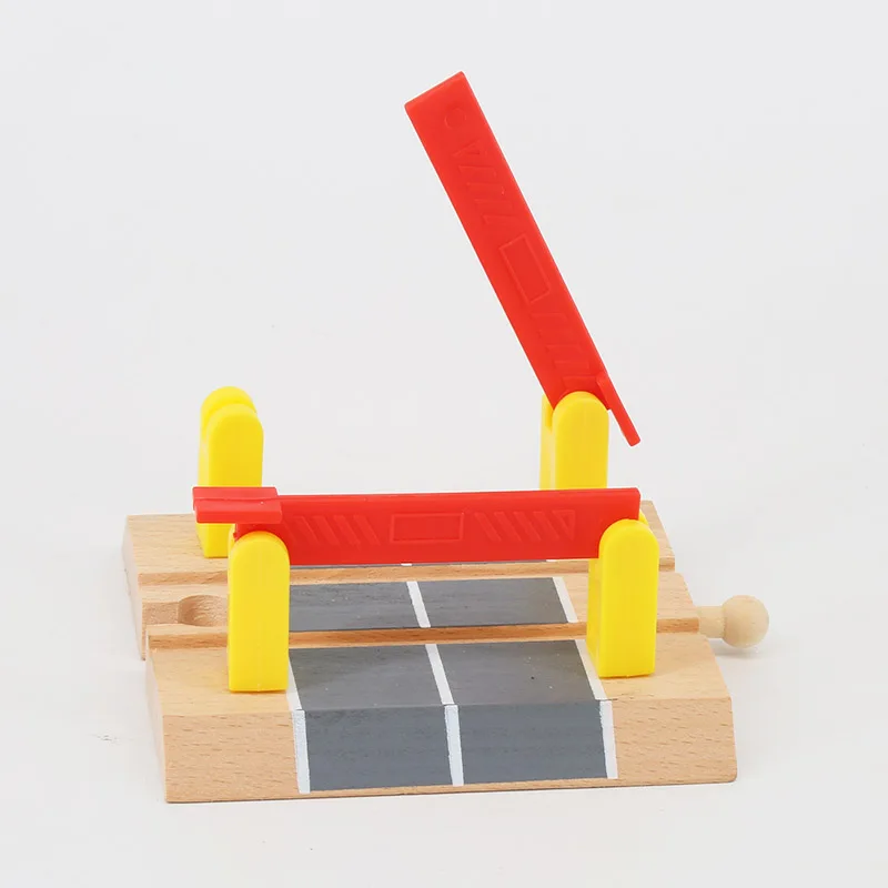 Parallel Bar Track Intersection Wooden Train Accessories Universal Barrier Educational DIY Toys For Children|Автотреки| |