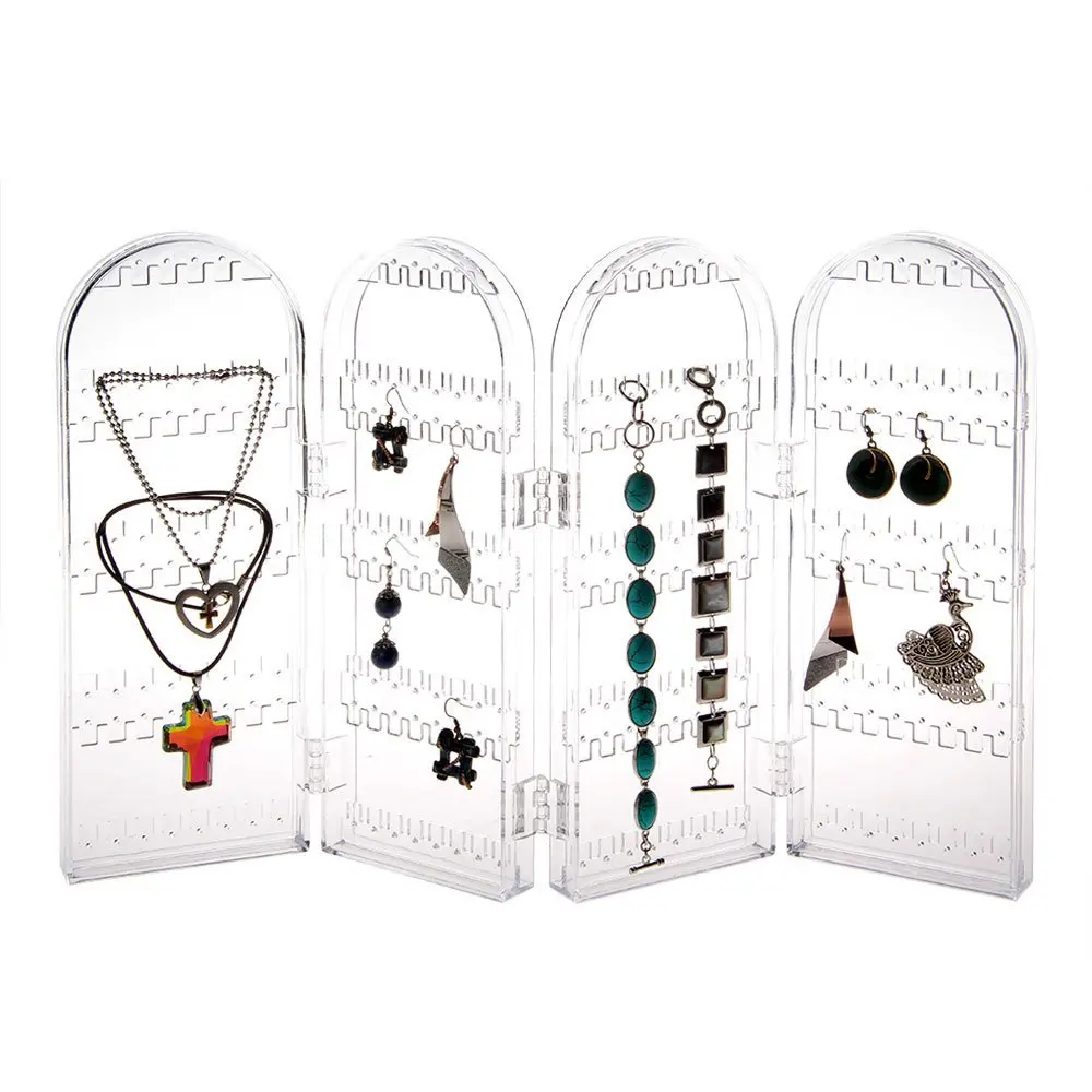  Acrylic Clear Jewelry Earrings Ear Stud 240 Hole Showcase Display Holder Stand