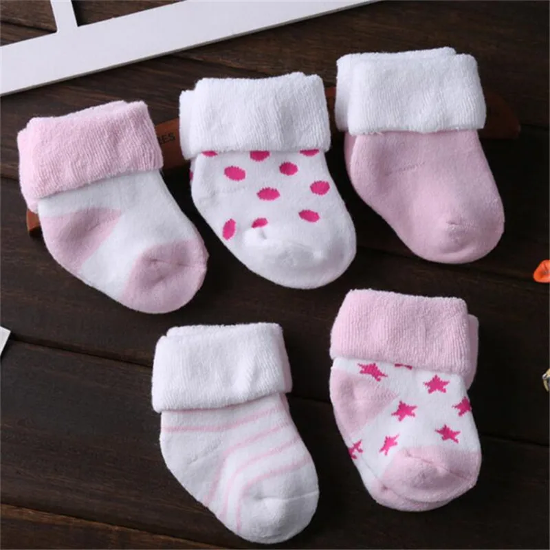 Winter Thick New Born Girls Baby Socks Cotton Cute Girls Baby Socks