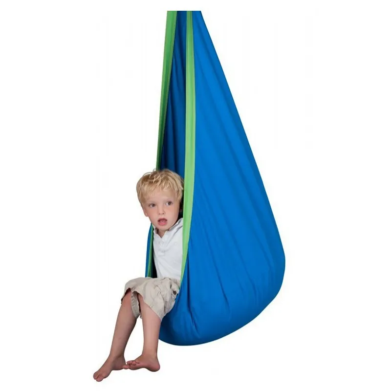 Kid Hammock Cocoon Baby Pod Swing Child Hanging Seat Chair Cotton Fabric PVC Inflatable Cushion Garden