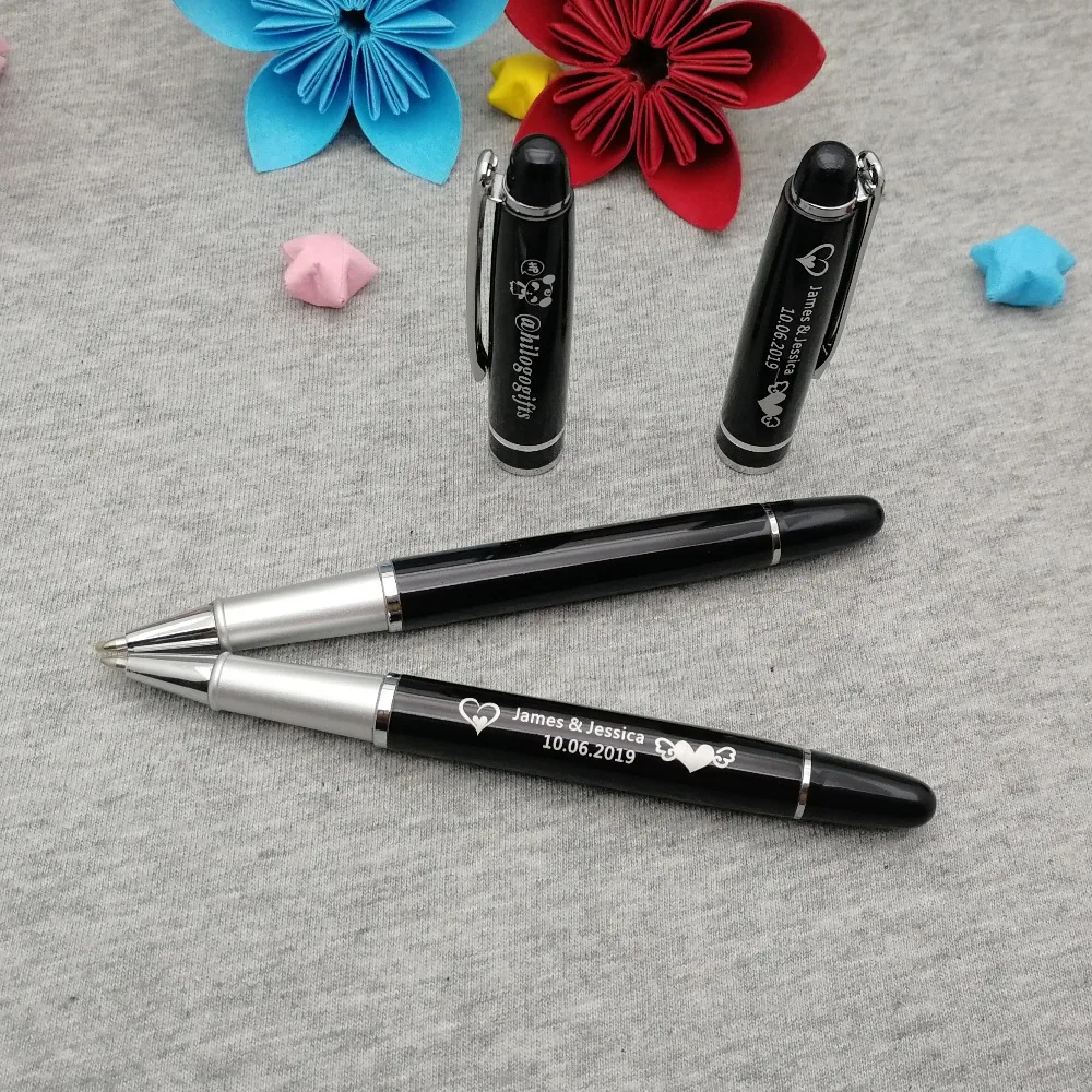 

Personalized wedding anniversary gift pen ROLLER PEN custom FREE with your wish words best thank you gift for wedding ceremony