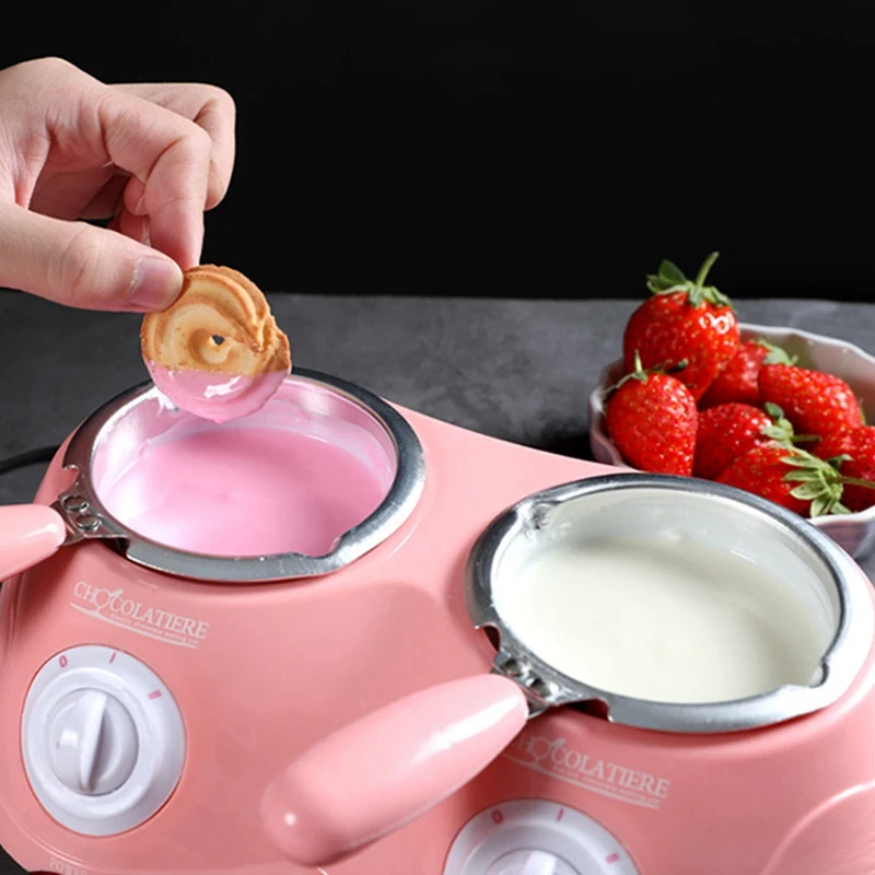 Chocolate Candy Melting Pot Electric Chocolate Fountain Fondue Chocolate Melt Double Pot Melter Machine Diy Kitchen Tool Gift