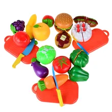 3 компл./лот BOHS резки пластиковые детские фрукты овощи торт ломтик и увидеть ребенка классические игрушки, Кухня Еда ненастоящая игровой дом