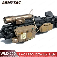Страйкбол светодиодный светильник Тактический комплект включает LA-5/PEQ-15 WMX200 флэш-светильник двойной пульт дистанционного управления подходит для 20 мм рельса
