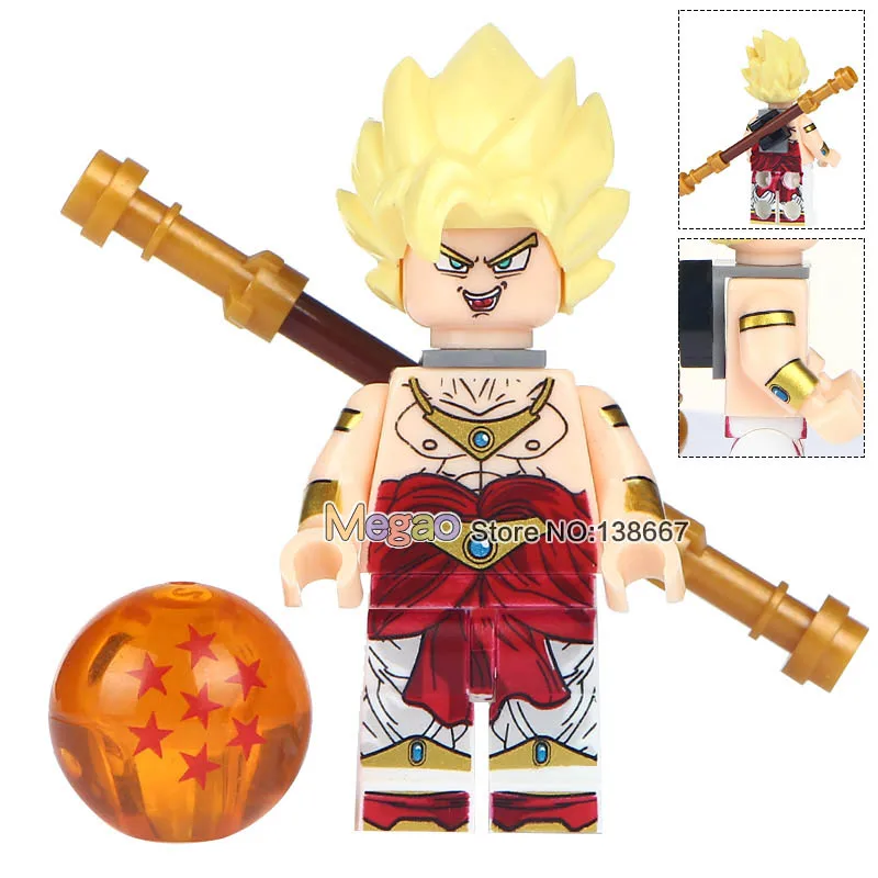50 шт./партия Dragon Ball Z Sun Wutian Wu Tianx trunks Сунь Укун Тяньцзинь рисовые строительные блоки игрушки для детей - Цвет: Шоколад