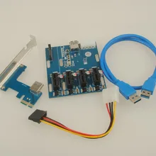 aad in card PCIe 1-4 PCI express 1X Слоты Riser Card Mini ITX на внешний 4 PCI-e слот адаптер PCIe порт мультипликатор карты