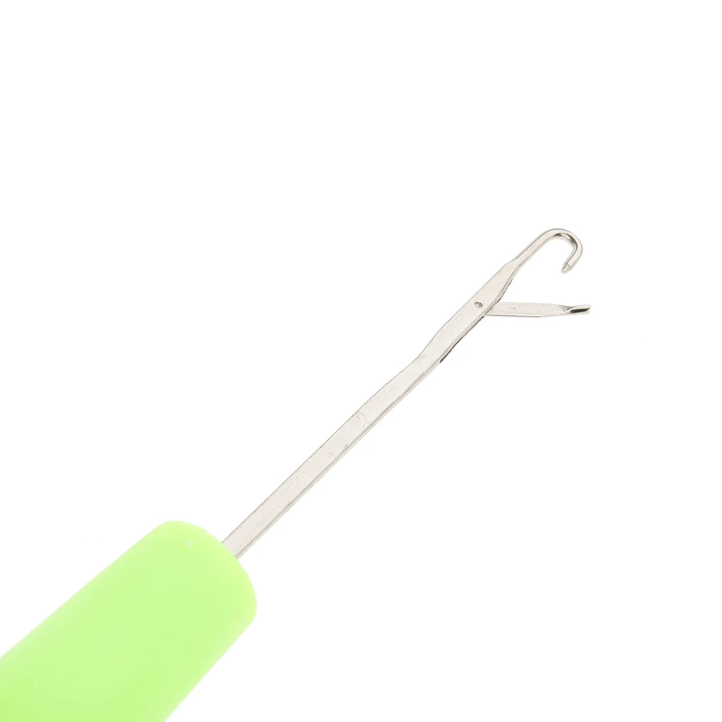 Professional Hair Latch Crochet Hook Needle with 100pcs Wood Dreadlocks Cuffs Dread Hook Braiding Weaving Beads Decoration Tool