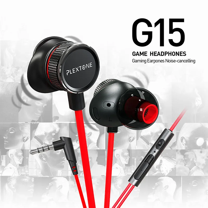 Горячие PLEXTONE G15 In Ear Pro Gaming Headset 3 5 мм Jack Шум шумоподавления стерео бас наушники с
