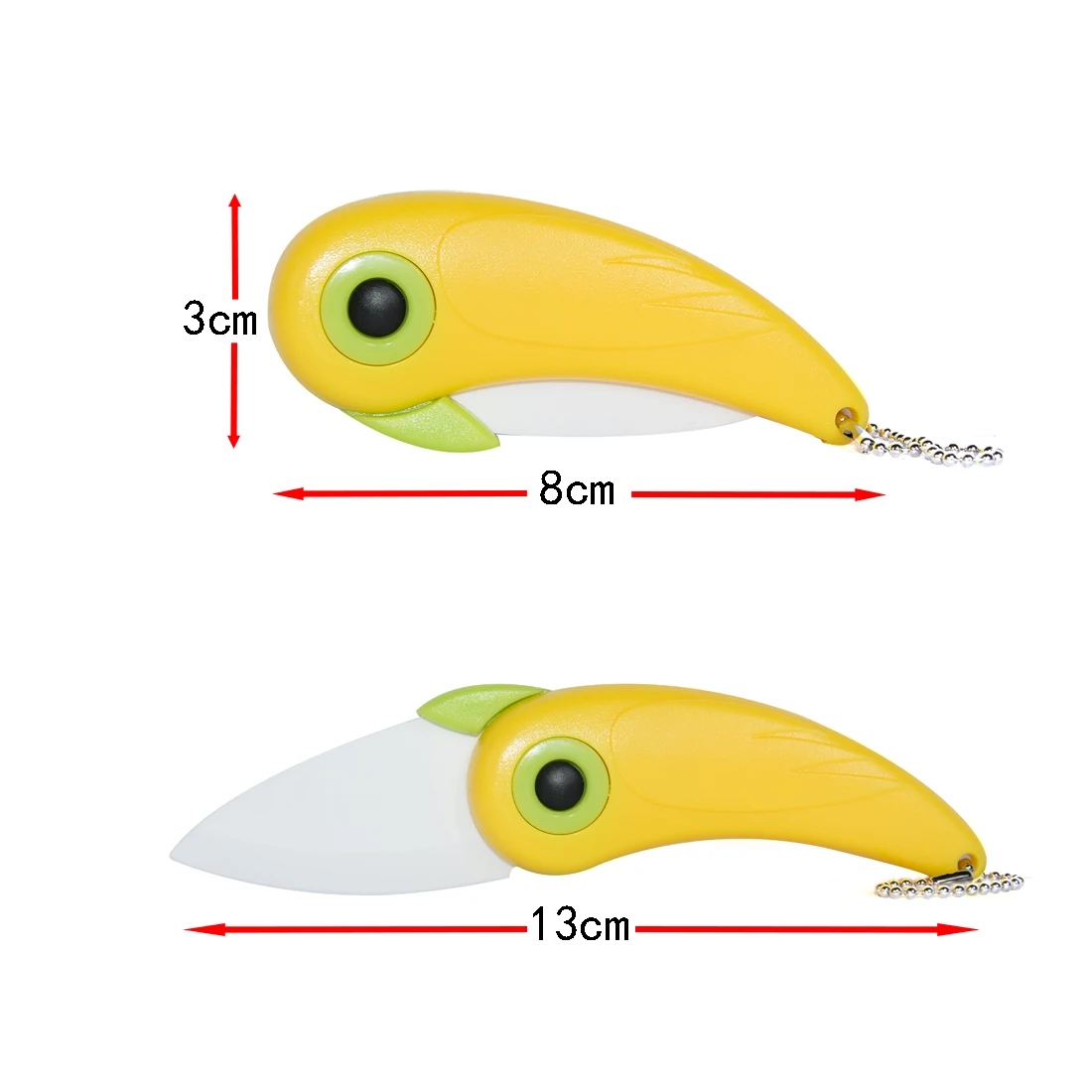 Карманные керамические складные ножи, мини птичий керамический нож, Подарочный нож, кухонный нож для очистки фруктов с красочной ручкой ABS