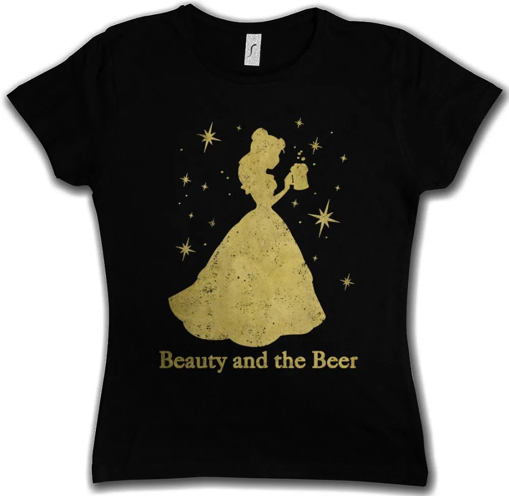 

Beauty and the Beer Women T-Shirt Fun Alcohol Drunk intoxicated Party drunken