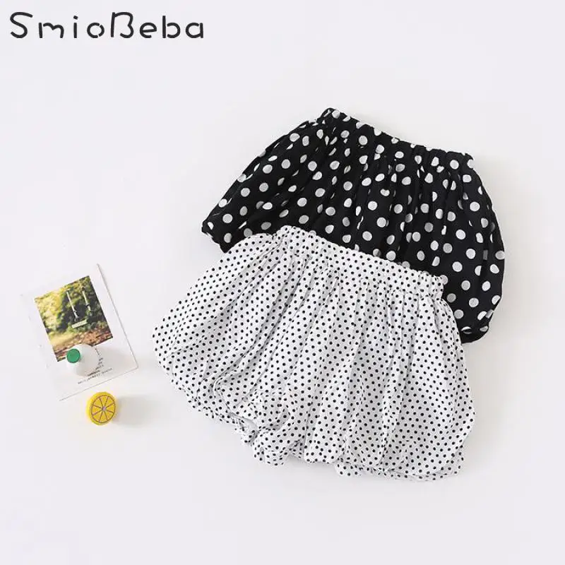 

Children's Trousers Korean New Baby Girl's Dot Bread PP Pants Pants INS Summer Girl's Cotton Bud Trousers Enfants Short Pants