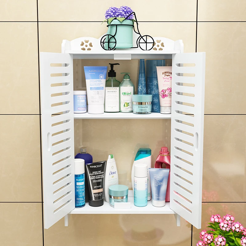 

Bathroom shelf wall mounted bathroom wall-mounted no punch bathroom wash cabinet LO515415