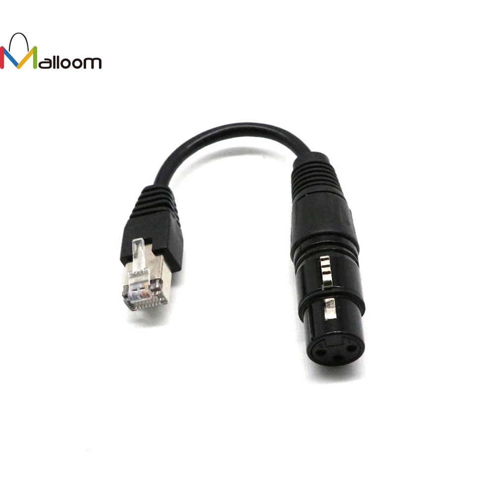 Malloom 15 см XLR 3 контактный разъем RJ45 сетевой адаптер конвертер кабель Прямая