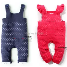 Новинка spirng осень детский комбинезон детская одежда для маленьких девочек комбинезон в горошек Штаны для маленьких мальчиков один трикотажные брюки