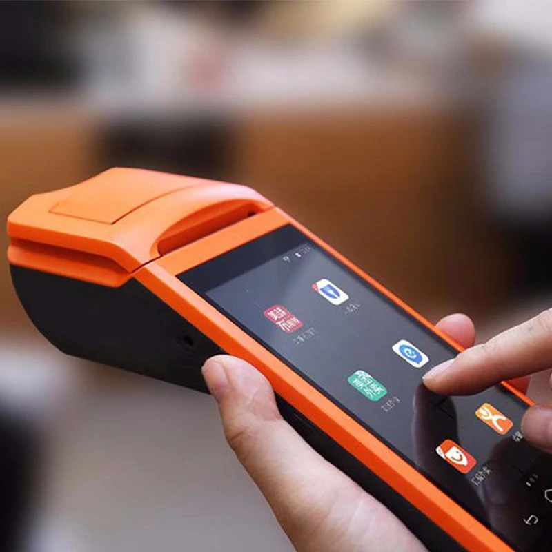 Sunmi V1S الروبوت البيانات جامع يده سماعة لاسلكية تعمل بالبلوتوث نقاط البيع للطابعة محطة PDA QR قارئ شفرة التّعرّف مع استلام الطابعة