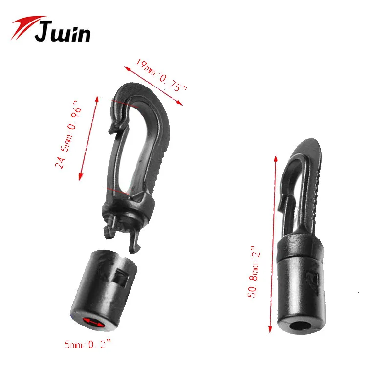 

4PCS POM Snap Hook Clip Bungee Shock Tie Cord Ends Lock Outdoor Camp Kayak Boat Canoe Accessories Clothesline Hook