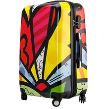 YISHIDUN men Geometric patterns suitcase bags women universal wheels travel trolley man rolling luggage bag valiz Mute 20 24 28