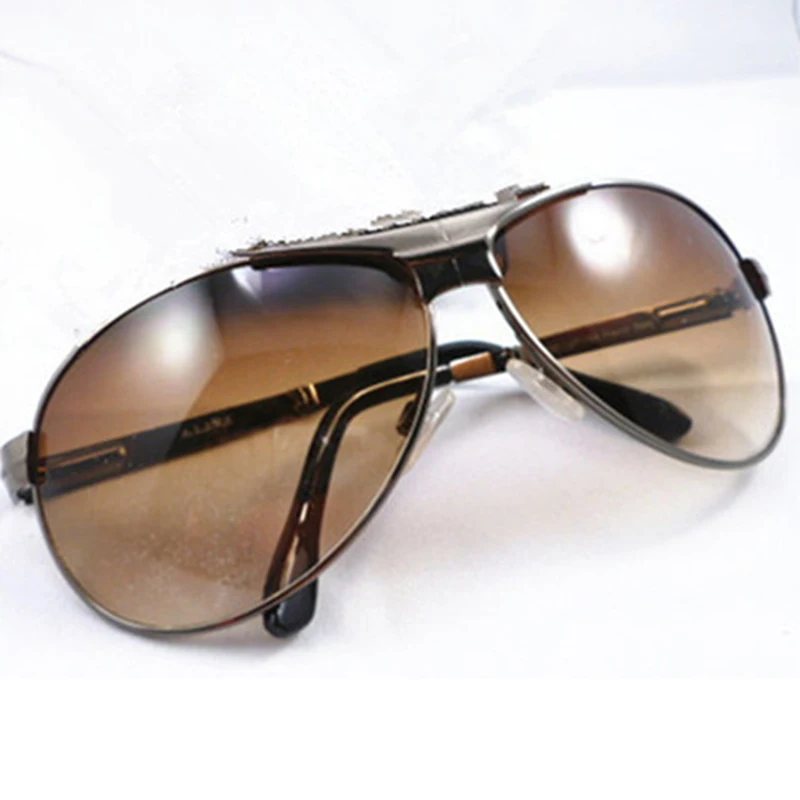 

New Brand Metal Folding Polarized Sunglasses With Case Men Gun Shade Sun Glasses Eyeglasses Male Spectacles Summer Gafas B2
