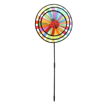 

Outdoor Rainbow Windmill Pinwheel Wind Spinner Yard Garden Party Decor Kids Toy