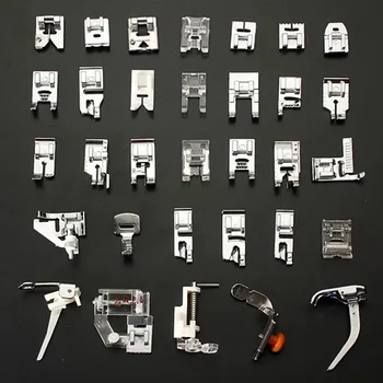 

32 Pcs/Set Presser Feet for Sewing Machines DIY Tools Sewing Accessories Presser Foot Cording Braiding Grooves Pintuck Foot Kit