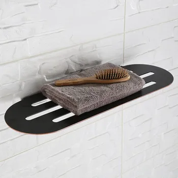 

Oil Rubbed Bronze black Finish stainless steel 600*210mm bathroom shelf Unique design Towel rack