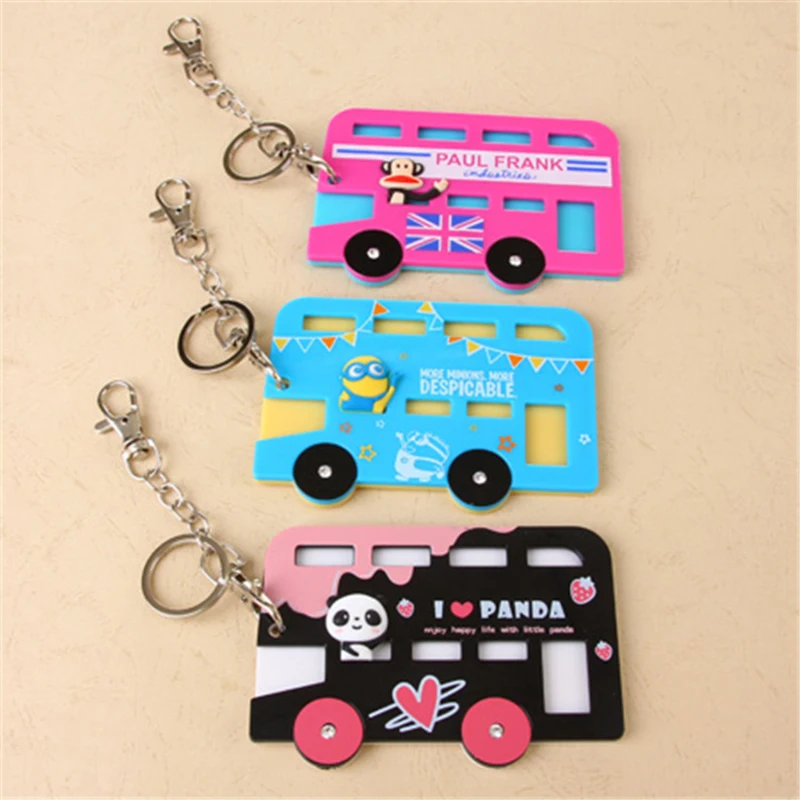 Creative Cartoon Card Cover Bus Card Holder Key Chain Bag Korea Cute Pack  Women's Card Holder Porte Carte Card Wallet