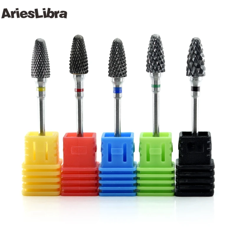 

AriesLibra Carbide Nail Drill Bit Manicure Machine Tungsten Carbide Milling Cutter Drilling Electric Nail File Pedicure Bit