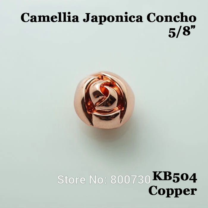 KB504) 10 шт. 5/8 ''Западной Кончос камелии японской кожаное Кончо - Цвет: Copper