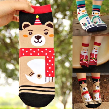 

1 Pair Fashion Cute Woman Autumn Winter Christmas Socks Casual Santa Claus Cotton Unisex Funny Socks Gift