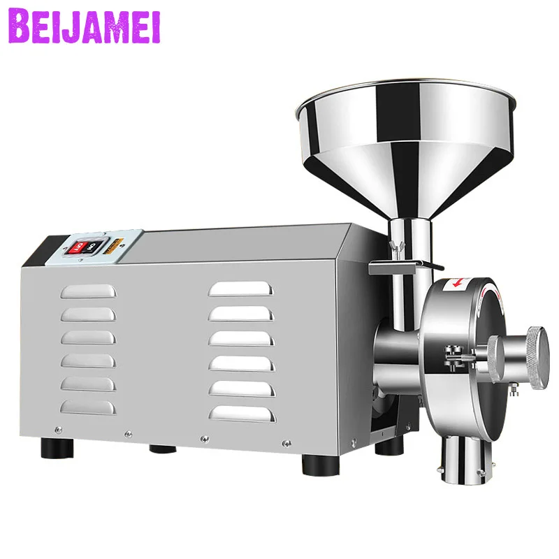 

Beijamei Commercial flour mill medicine pulverizer 220V cereal grain grinding machine bean wheat rice sesame grinder