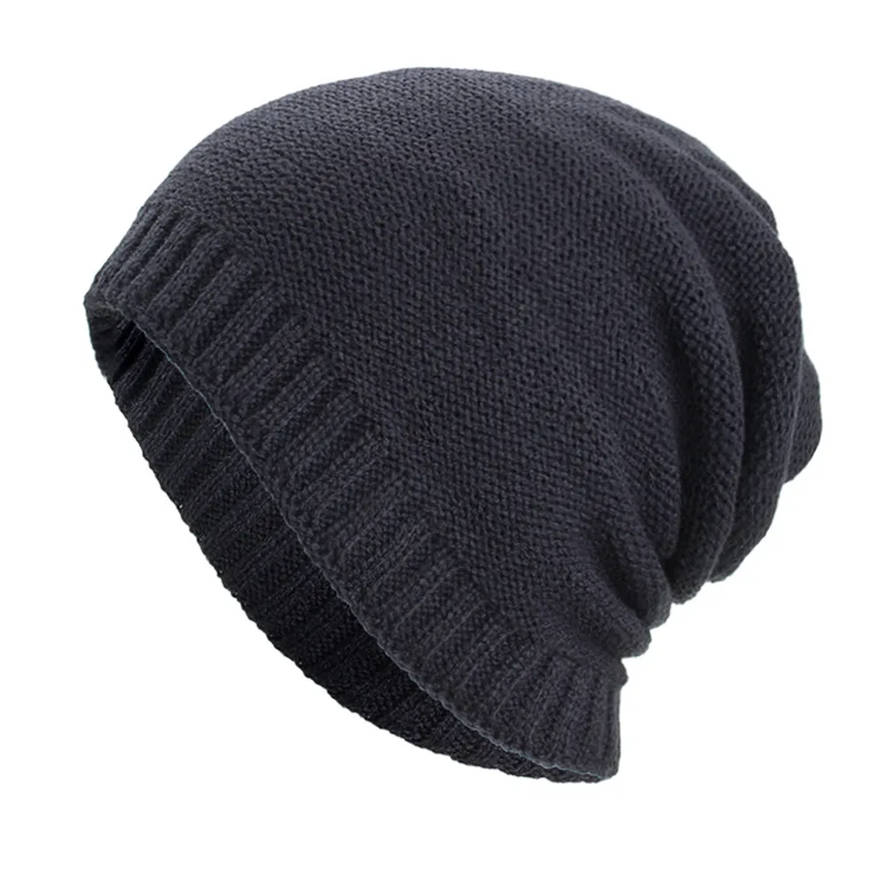 Women Men Warm Baggy Weave Crochet Winter Wool Knit Ski Beanie Skull