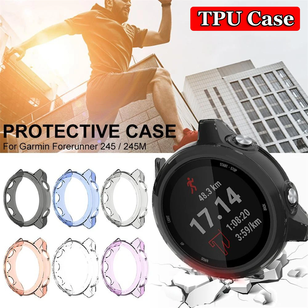 New Fashion Soft TPU Watch Case Bracelet Protective Watch Cover Hard Shockproof Screen Protector For Garmin Forerunner 245M/245