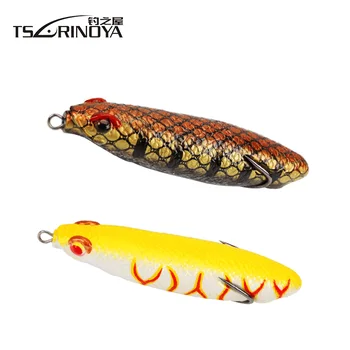 

TSURINOYA DL-163 90mm 16.5g Pencil Frog Top water Double hook Frog Distanc throwing Ssnakehead Fishing Lure Artificial Bait
