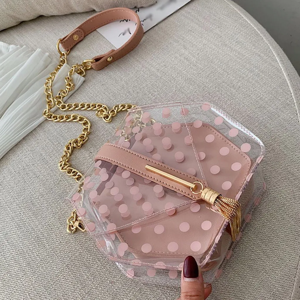

Women Bag Fashion Solid Color Transparent Jelly Chain Shoulder Messenger torebka damska sac a main femme de marque soldes