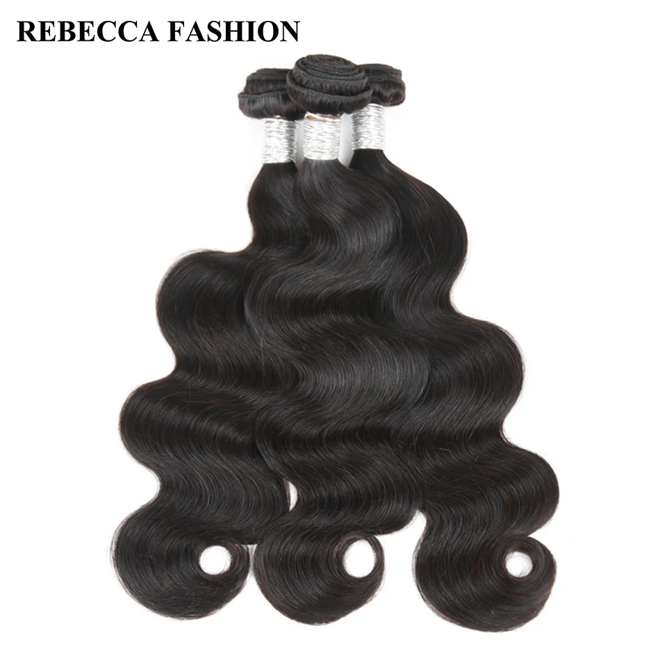 Rebecca Brazilian Body Wave 3 Bundles Remy Human Hair Bundles 300g Salon Hair Weave Natural Black Hair Extensions Free Shipping body-wave : image Rebecca Brazilian Body Wave 3 Bundles Remy Human Hair Bundles 300g Salon Hair Weave Natural Black Hair Extensions Free Shipping body-wave