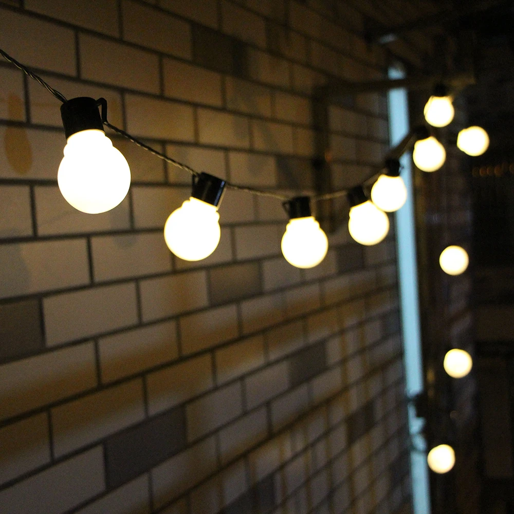 

6M 20 LED String Light Outdoor Fairy Lights Garland G50 Bulbs Garden Patio Wedding Christmas Decoration Light Chain Waterproof