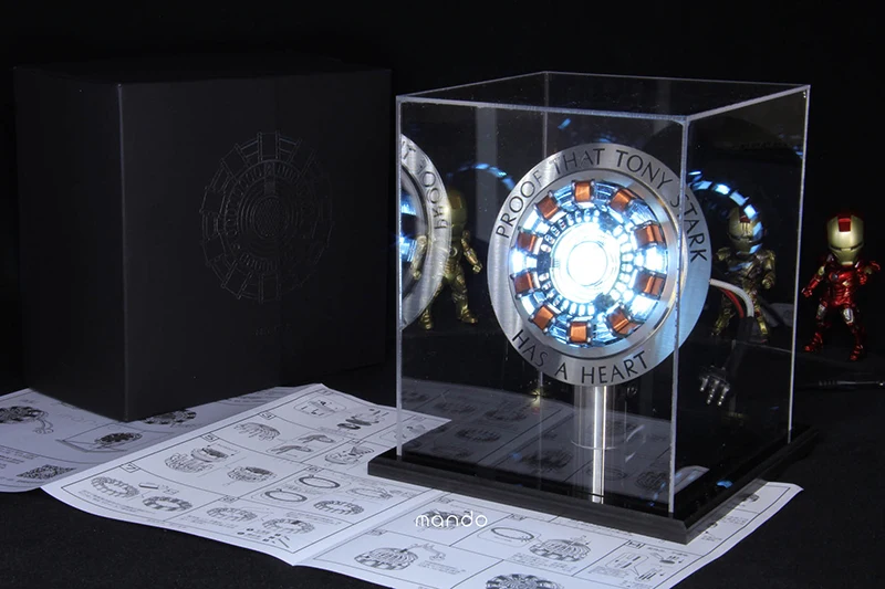 2018 New Update Avengers Iron Man 1/1 Scale Remote Control Arc Reactor DIY Glowing Iron-Man Reactor Toy Cosplay Gift Dropship
