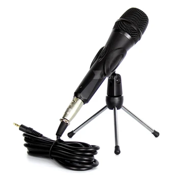 

Professional Switch Wired Microphone 3.5mm Plug Tripod Dynamic Mic Stand Clip Mike Clamp Mount For Computer Studio Karaoke Mixer