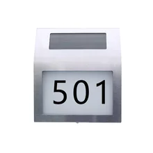 Convenient Solar Lamp Door Wall LED Lights Indicator Waterproof Doorplate Plaque Lamps Plate Lights House Number para residencia
